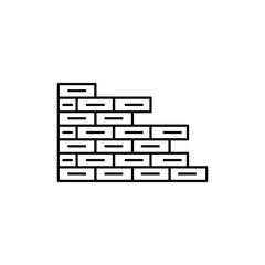 brick wall outline Icon. construction vector illustration on white background