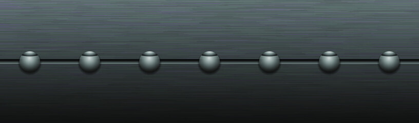 Dark metal banner with silver details. EPS10