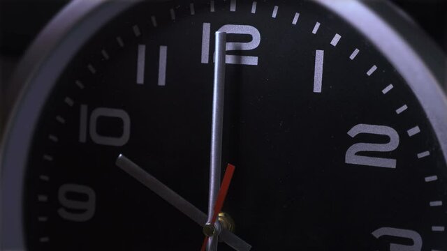 second hand of wall clock spinning fast - steady cam