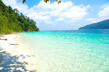 beautiful beach in tropical sea at lipe island ,satun Thailand