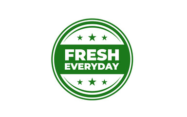 Fresh food everyday label vector design illustration