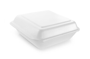 Foam box isolated on white background
