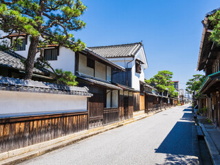 古い町並みが残る近江八幡新町通り　滋賀県