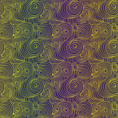 Abstract seamless pattern in blue color with gradient