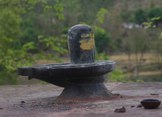 a side view of Shiva lingam