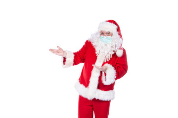 Illness and colds. Santa Claus. White background.
