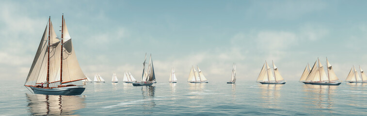 Fototapeta premium sailboat sailing in the sea