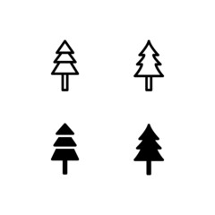 Pine Tree Icon Logo Vector Symbol