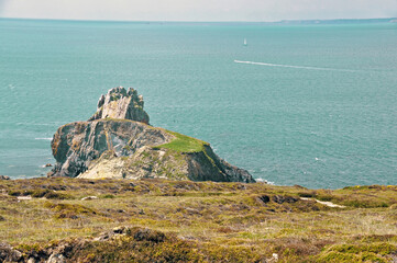 La rade de Brest vue de la presqu'île de Crozon.