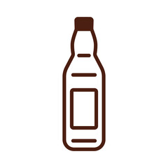 beer bottle drink international day line style
