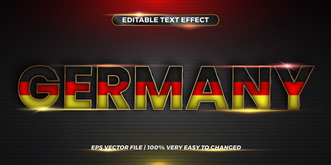 Editable text effect, Germany word with national flag