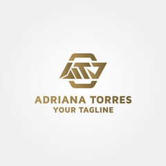 Letter ATV vector logo design template