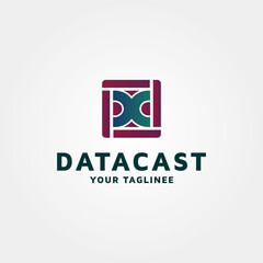 Letter DC vector logo design template