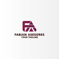 Letter FA vector logo design template