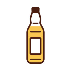 beer bottle drink international day line and fill style