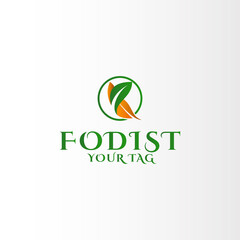 food nutrition, foodies vector logo