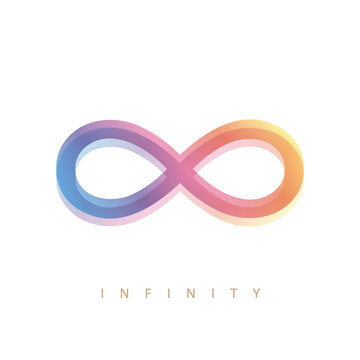 colorful infinity symbol on white background vector illustration EPS10