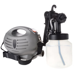 Paint sprayer equipment on white background