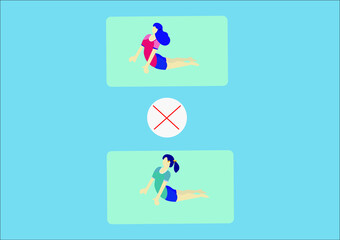 Social distancing in a gym. People doing group exercise keeping distance from each other. training in a sport club after cover-19 coronavirus quarantine. Flat vector character