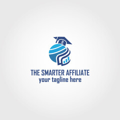 Affiliate marketing educated vector logo design