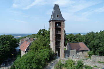 Fototapeta na wymiar Burg Frankenstein mit Burgturm