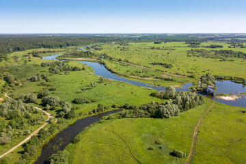 view of the Pyana river in the South of the Nizhny Novgorod region