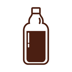 beer bottle drink international day line and fill style