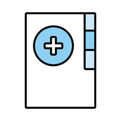 Obraz premium folder document line and fill style icon