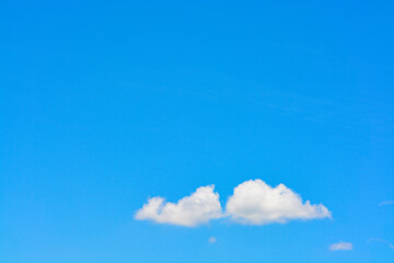 Cloud in the blue sky. 