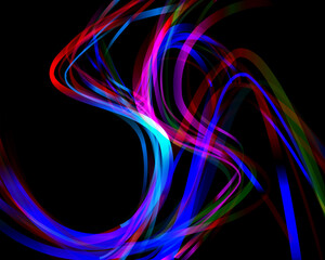 Abstract background with colorful lines.