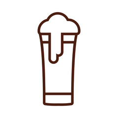 beer glass drink international day line style