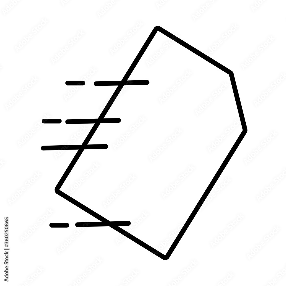 Poster paper document with speed line and fill style icon