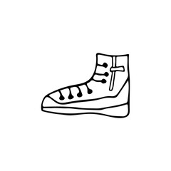 Doodle camping boots icon in vector. Hand drawn camping boots icon in vector.