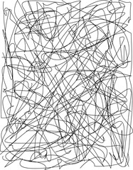 Obraz premium Random Abstract Chaotic Lines Pattern