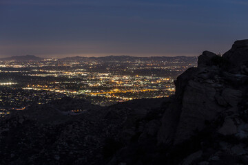 Mountain view of Chatsworth from the popular Rocky Peak Park in Los Angeles, California.