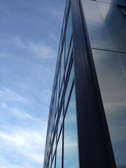 modern building architecture of glass entrance geometric design background design
