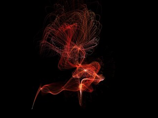 Cosmic abstract background. Colorful smoke, ink water, pattern universe. Abstract color flow of...