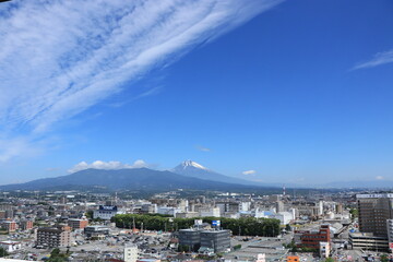 富士山　三島市街地　