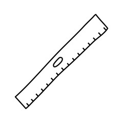 rule school supply line style icon