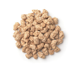 Top view of wheat bran pellets