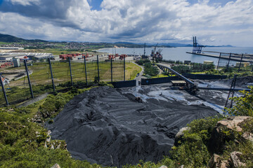 port of Imbituba, southern Brazil, main transport is mineral coal