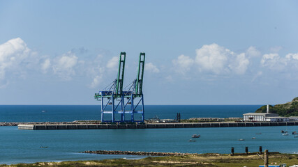 port of Imbituba, southern Brazil, main transport is mineral coal