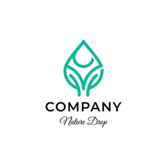 Nature Drop Water Essential Logo Template