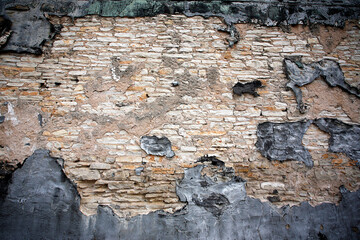 Abandoned brick wall, Background