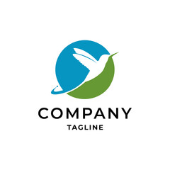 Bird and Planet Company Logo Template