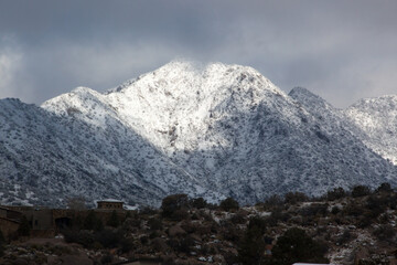 Winter storm in the mountains