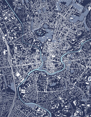 map of the city of Kharkiv, Ukraine