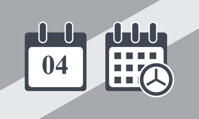 4 days event web icon, calendar icon.Calendar vector icon. Date and day, month.