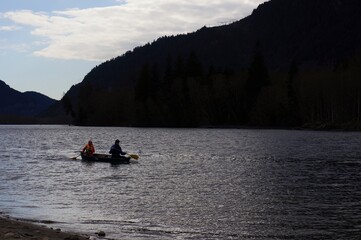 canoe on the river