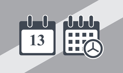 13 days event web icon, calendar icon.Calendar vector icon. Date and day, month.